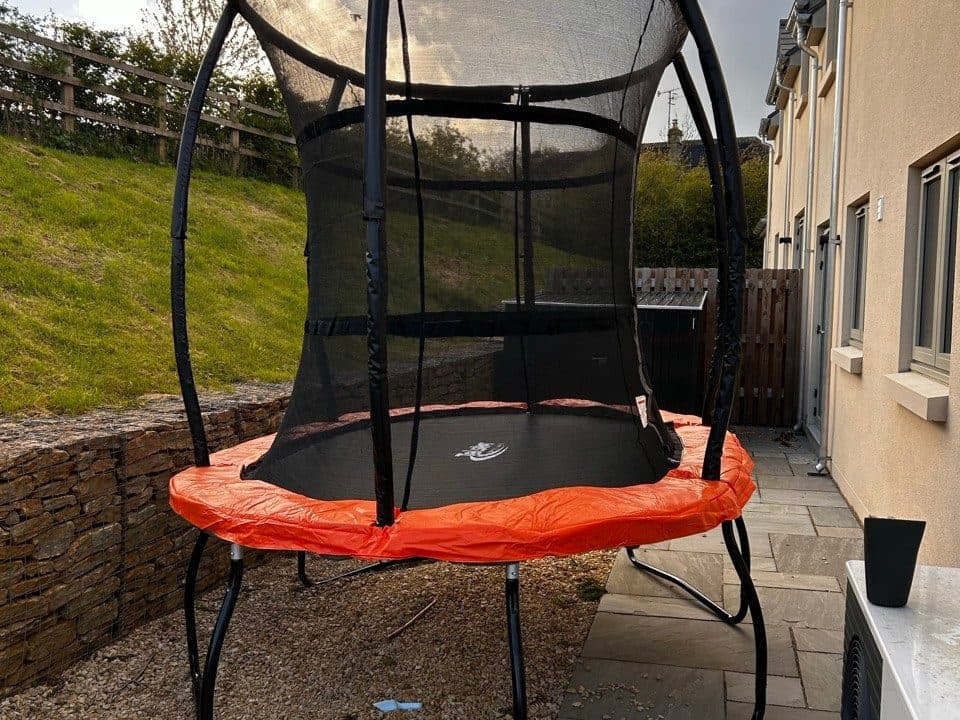 Outdoor Trampoline with Safety Enclosure Trampoline assembly project photo