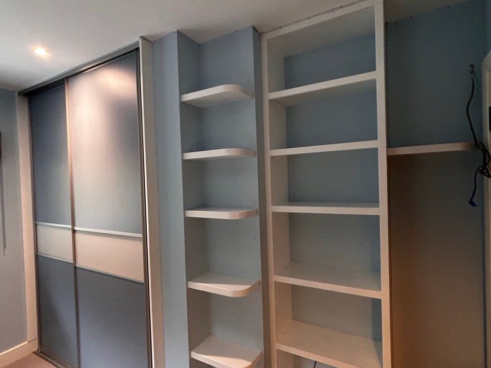 Sliding Door Wardrobe with Built-In Shelving Furniture assembly project photo 1